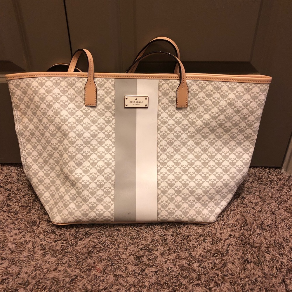 Kate Spade Gray/White Tote